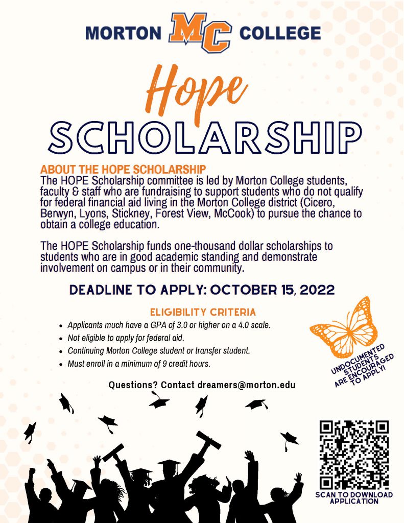 Hope Scholarship Deadline Morton College