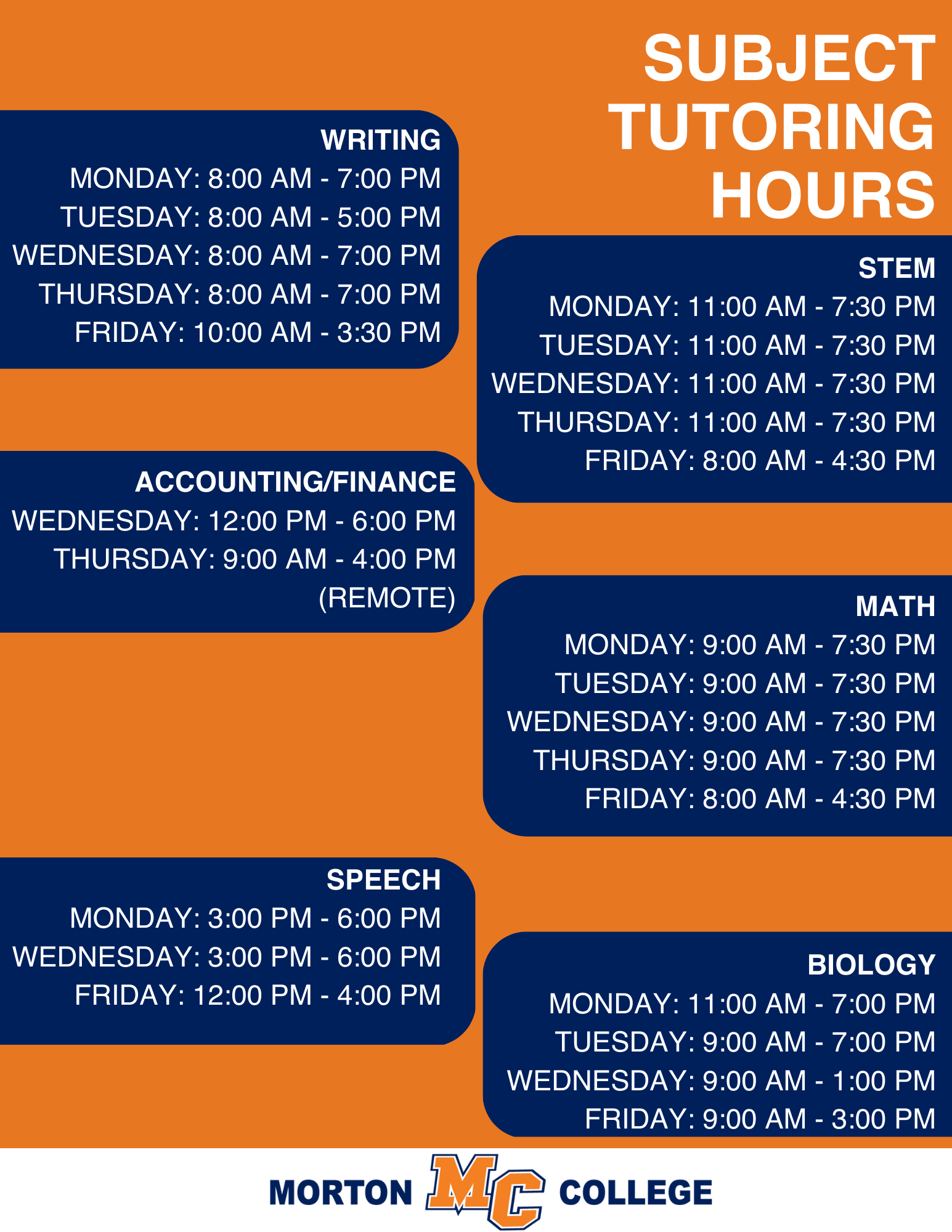 Tutoring Center Morton College